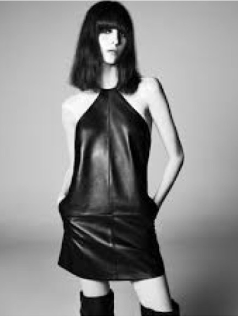 Steven Meisel x Zara Leather Halter Dress